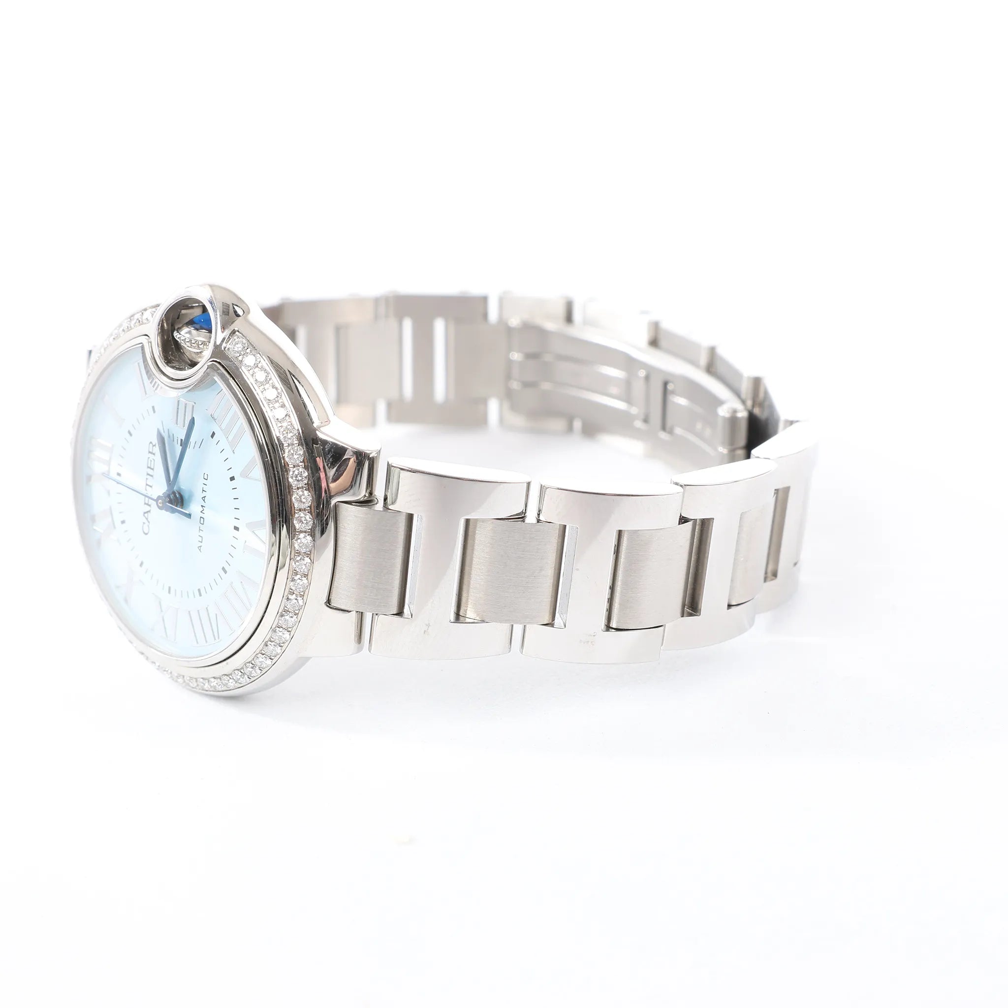 Cartier Ballon Bleu W4BB0028 3489426002BX SS AT Watch with Blue-Face