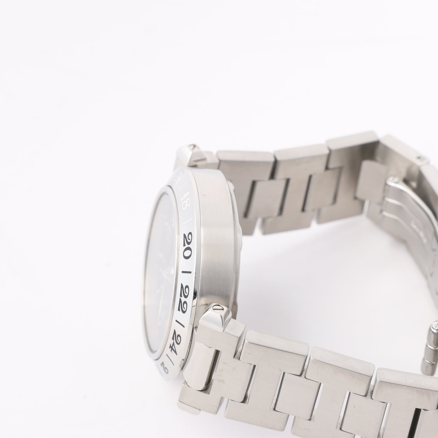 CARTIER Pasha C W31049M7 2550824719CD SS AT Uhr mit schwarzem Zifferblatt