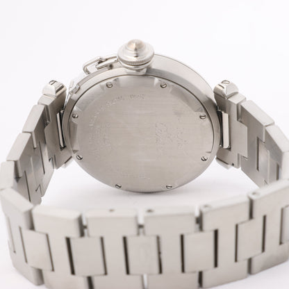 CARTIER Pasha C W31049M7 2550824719CD SS AT Uhr mit schwarzem Zifferblatt