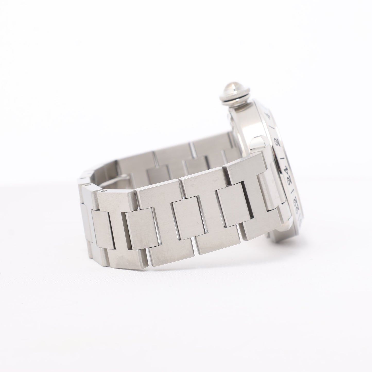 CARTIER Pasha C W31049M7 2550824719CD SS AT Uhr mit schwarzem Zifferblatt