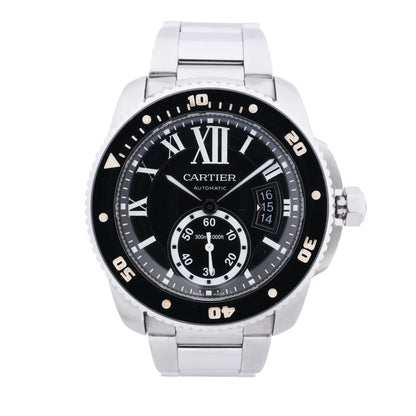 Montre Cartier Calibre Doo Cartier W7100057 3729101416VX SS AT à cadran noir