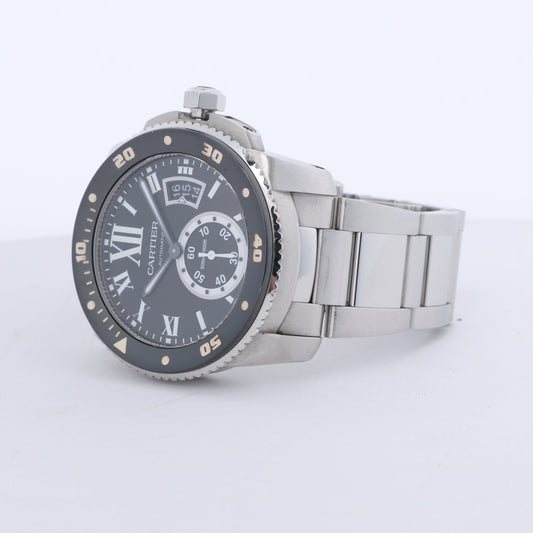 Cartier Calibr Doo Cartier W7100057 3729101416VX SS AT Black Dial Watch