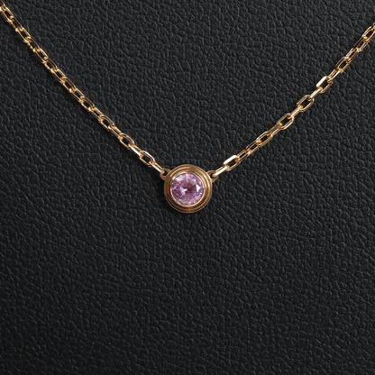 Cartier D'Amour Pink Sapphire Necklace 750(YG) 2.9g PZ7522