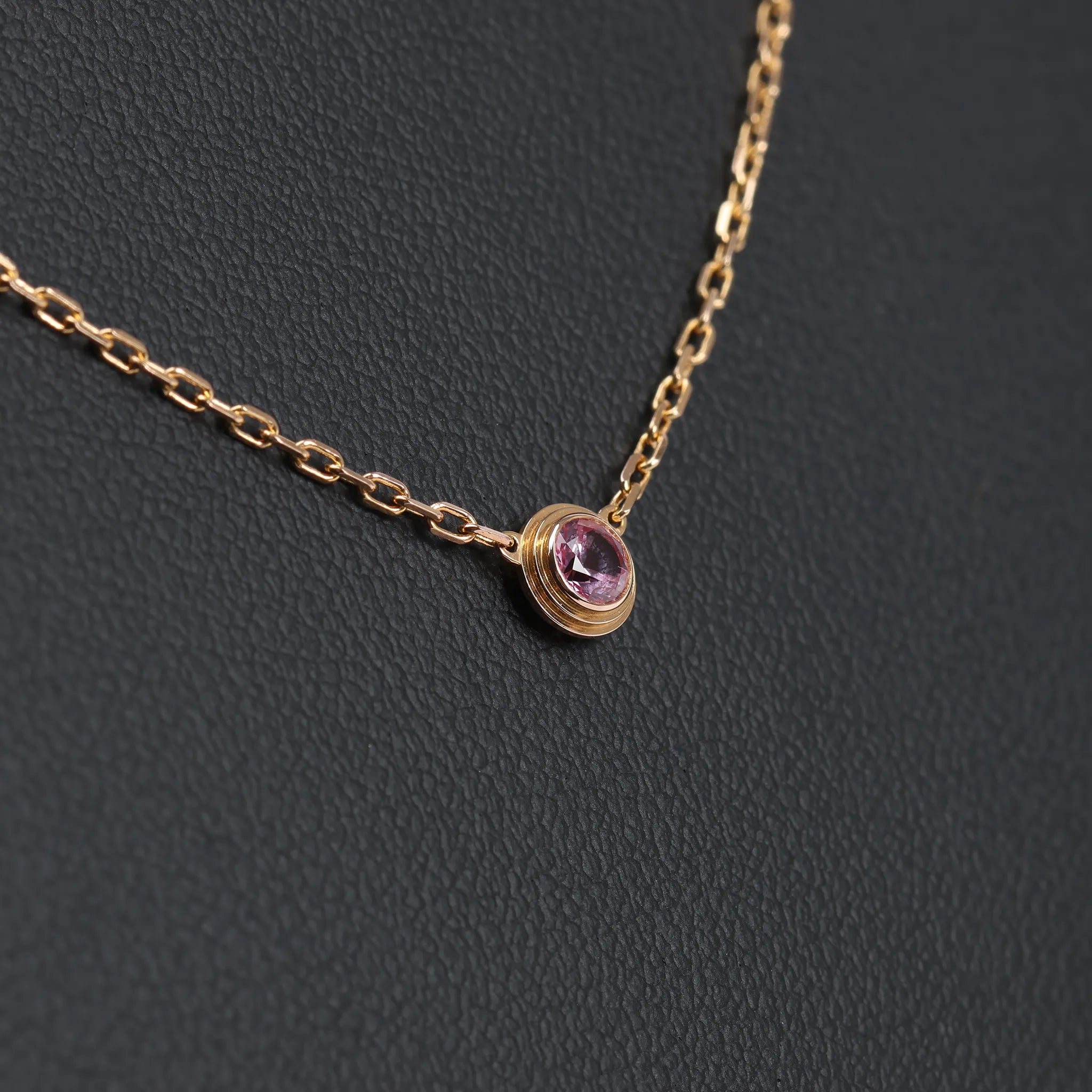 Cartier D'Amour Pink Sapphire Necklace 750(YG) 2.9g PZ7522
