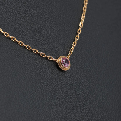 Cartier D'Amour Pink Sapphire Necklace 750(YG) 2.9g PZ7522