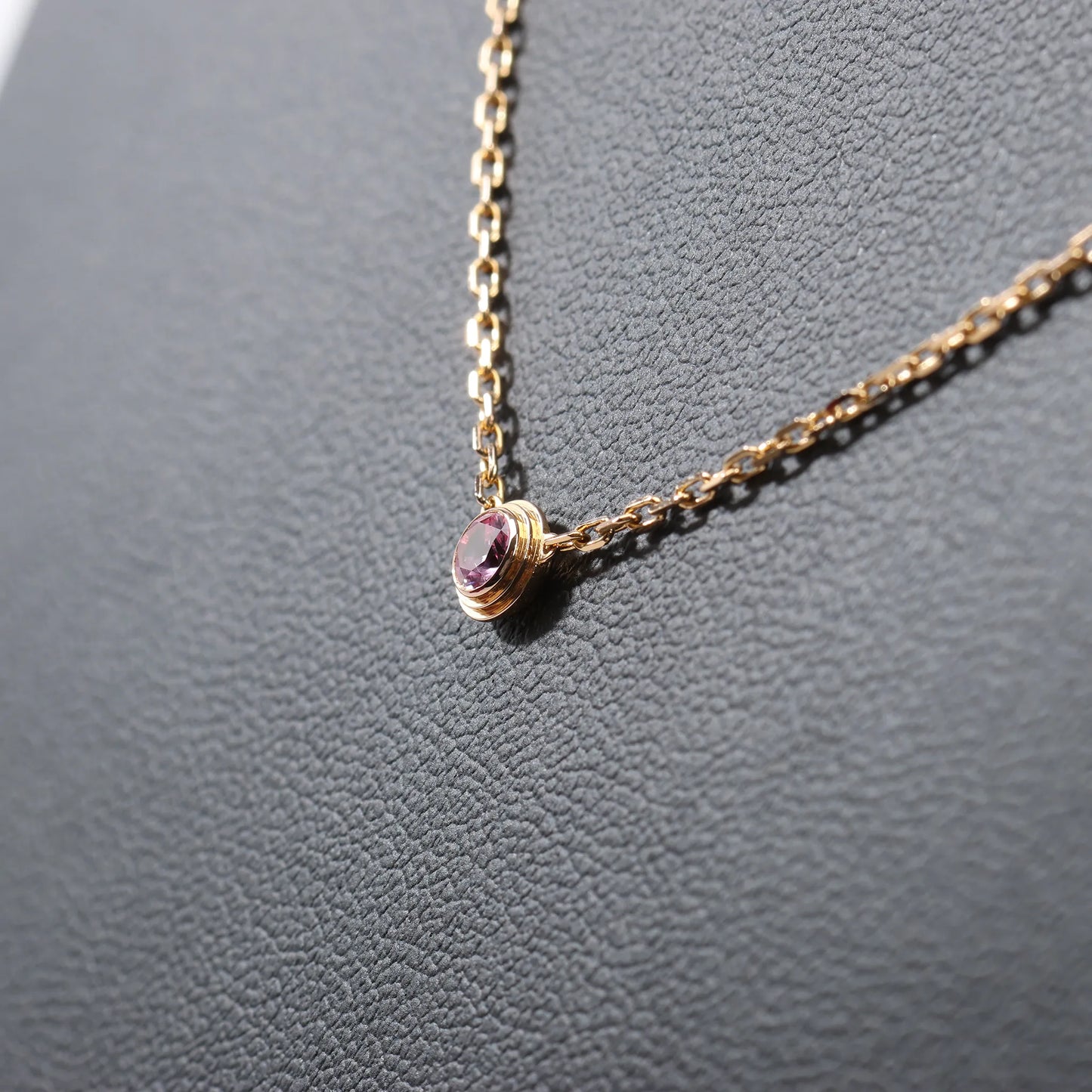 Cartier D'Amour Pink Sapphire Necklace 750(YG) 2.9g PZ7522