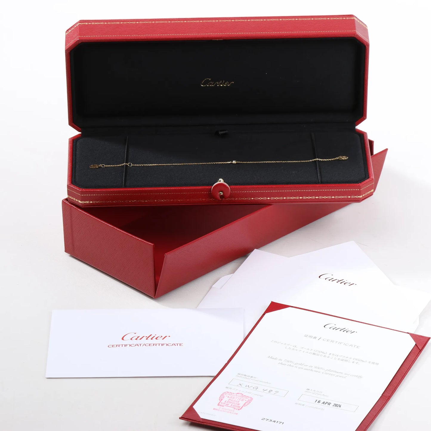 Cartier D'amour XS diamond Bracelet 750(YG) 1.4g XWG487