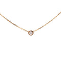 Cartier XS Diamond Necklace CRB7224517 featuring a bezel-set round diamond on an 18K yellow gold chain, minimal and elegant design.