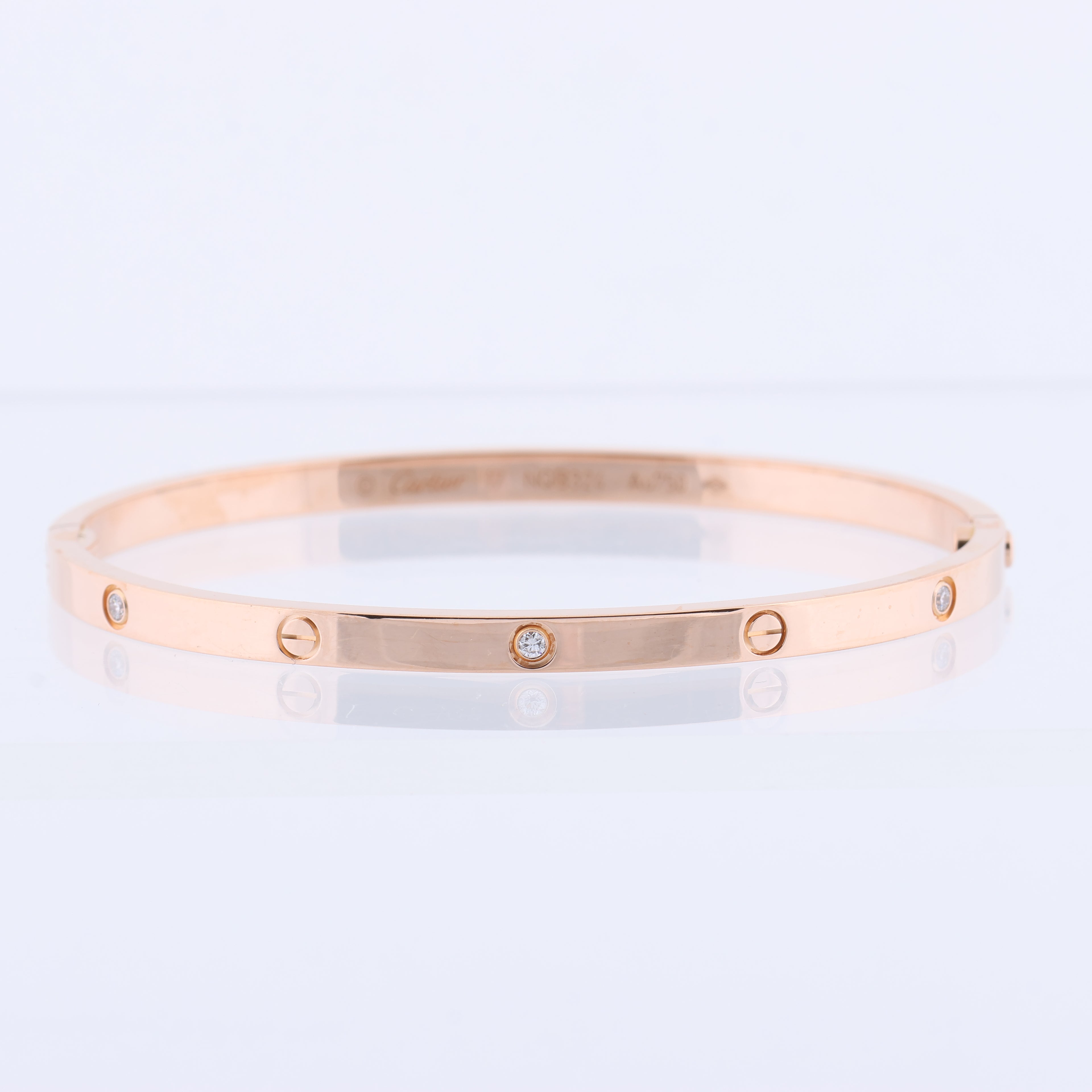 Cartier Love SM Half Diamond Bracelet 750(PG) 18.6g 17