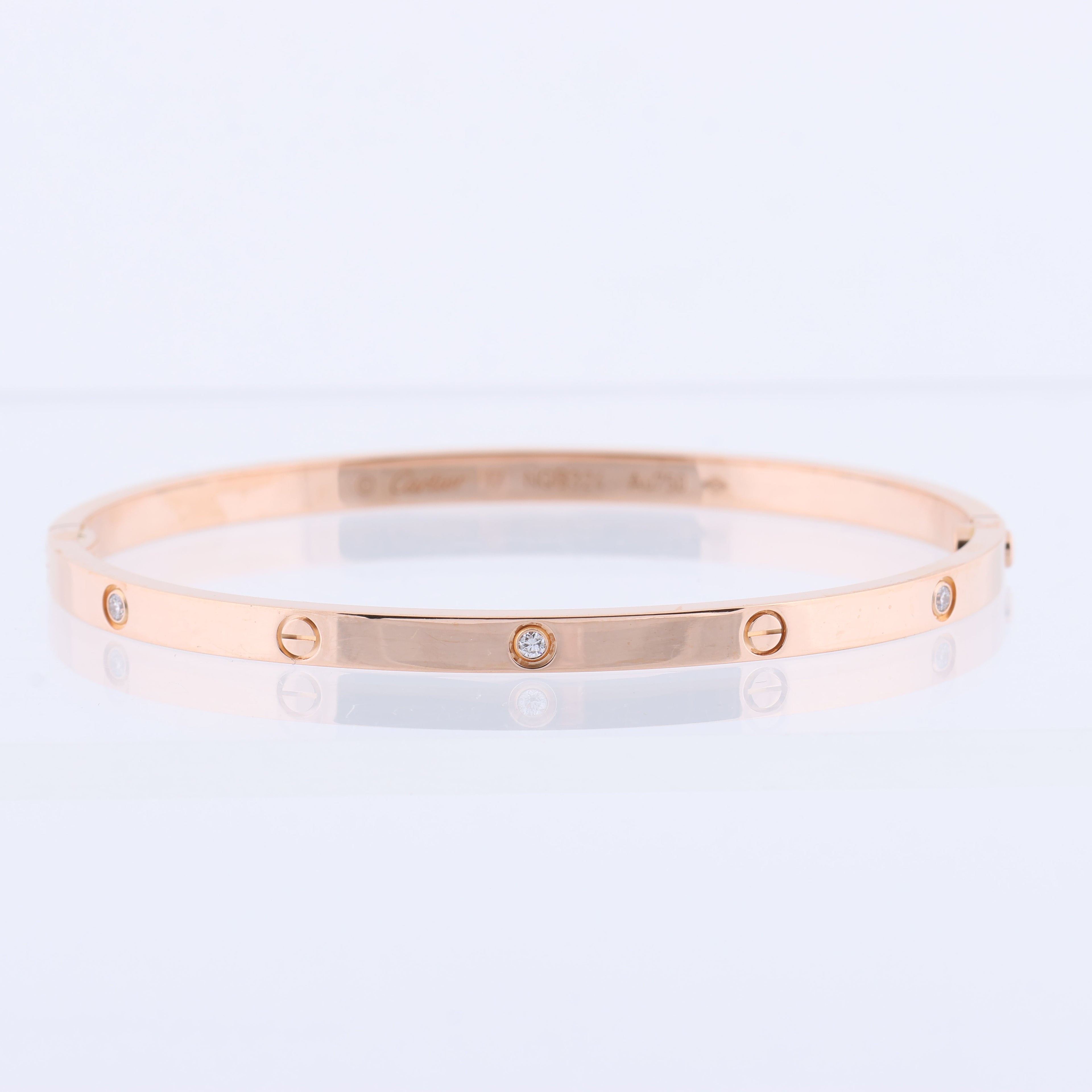 Cartier Love SM Half Diamond Bracelet 750(PG) 18.6g 17