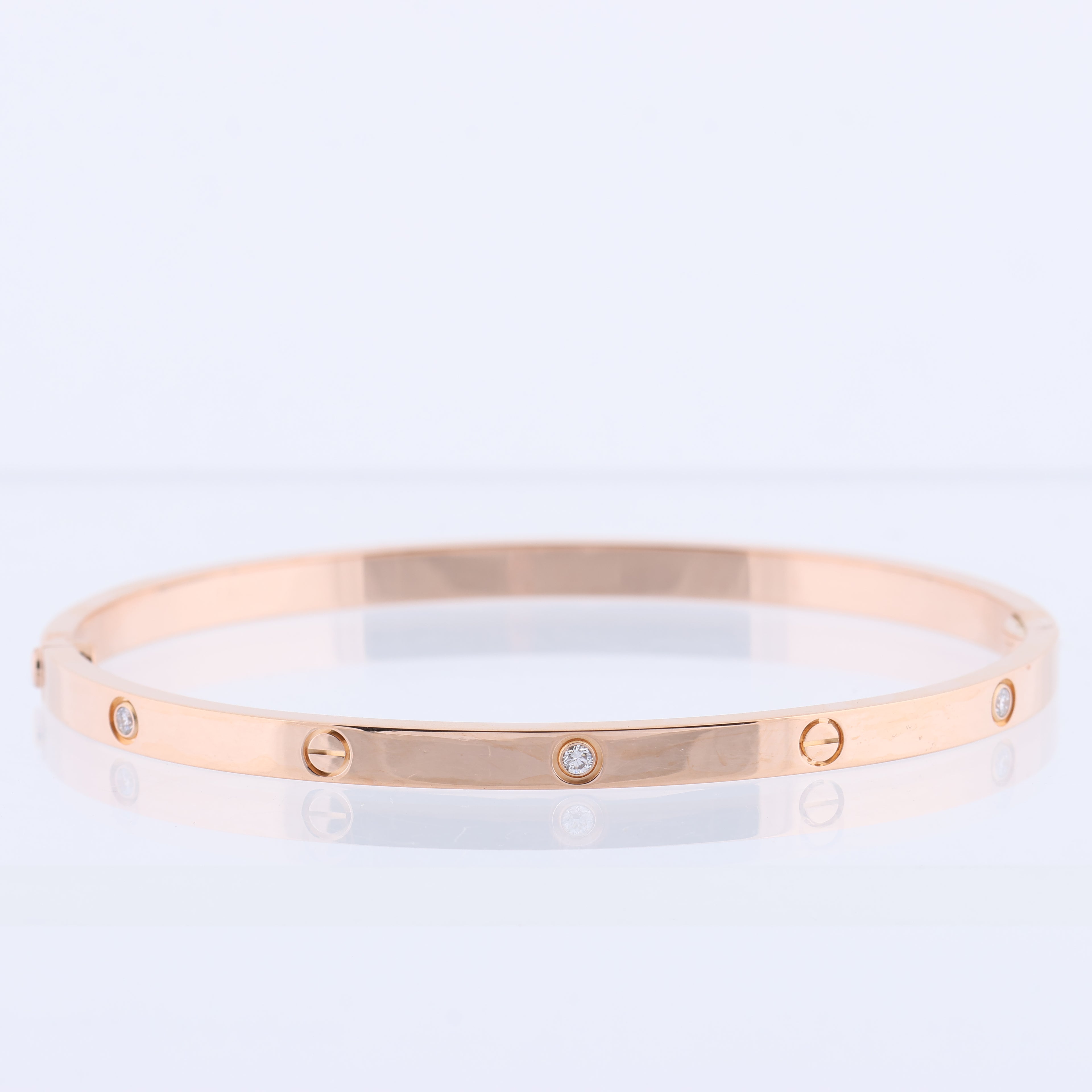 Cartier Love SM Half Diamond Bracelet 750(PG) 18.6g 17