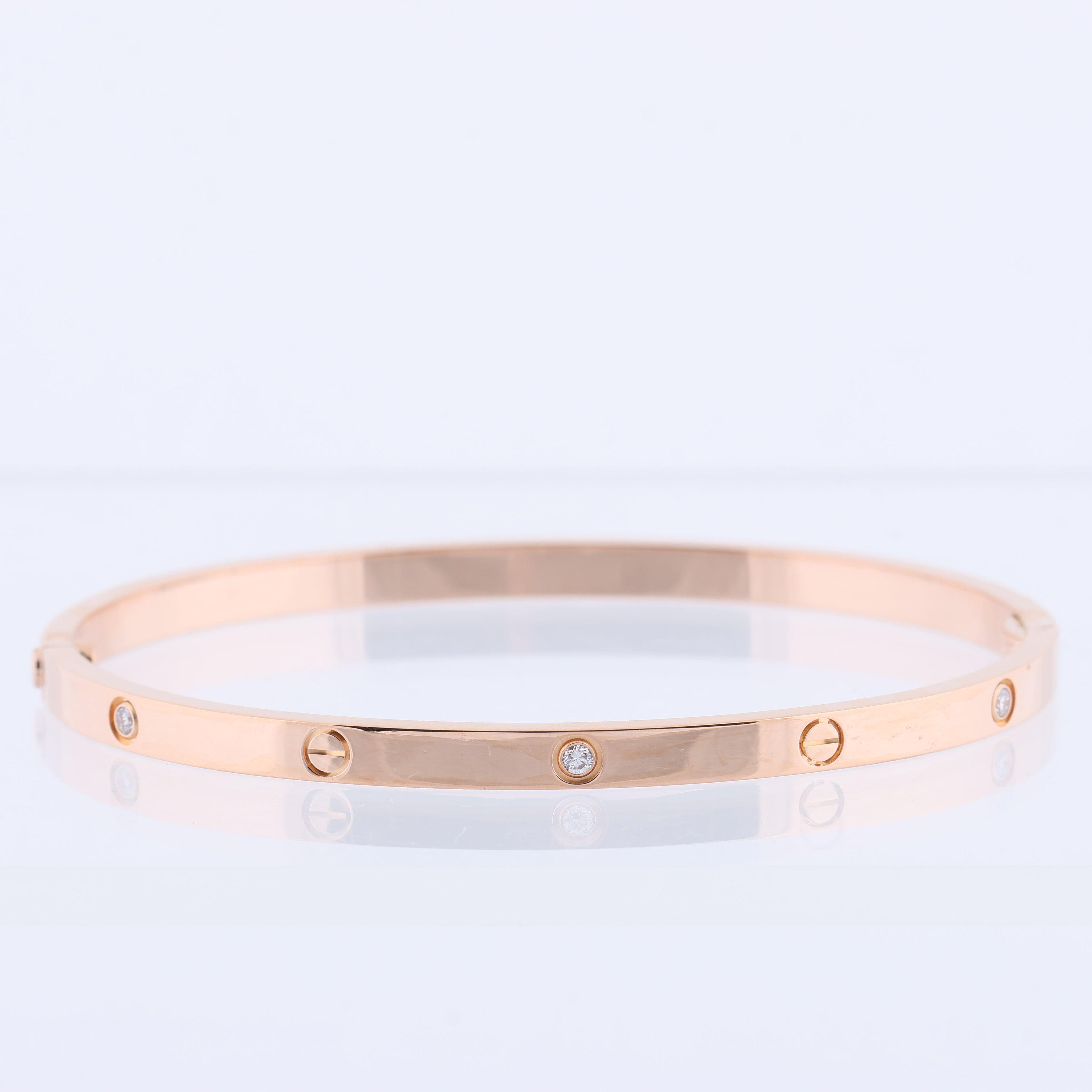 Cartier Love SM Half Diamond Bracelet 750(PG) 18.6g 17