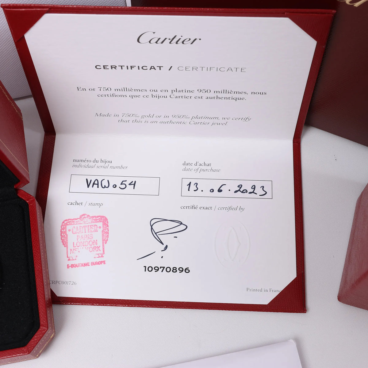 Cartier Love SM Ring 750(WG) 69 EU VAW054