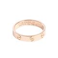Cartier Mini Love yellow gold band ring with engraved screw motifs and “Cartier 51 Au 750” interior hallmark