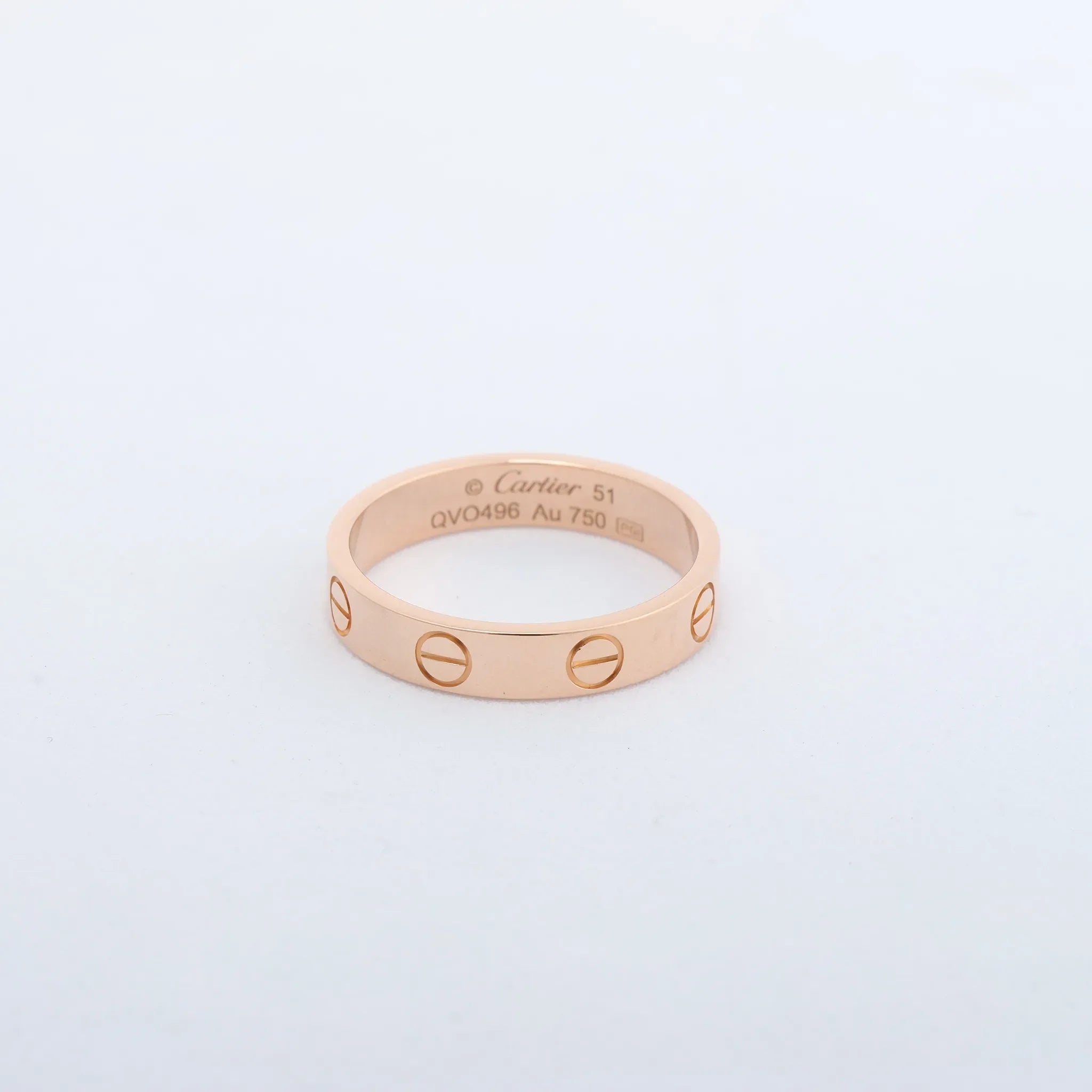 Cartier Mini Love Ring 750(PG) 3.2g 51 QVO496
