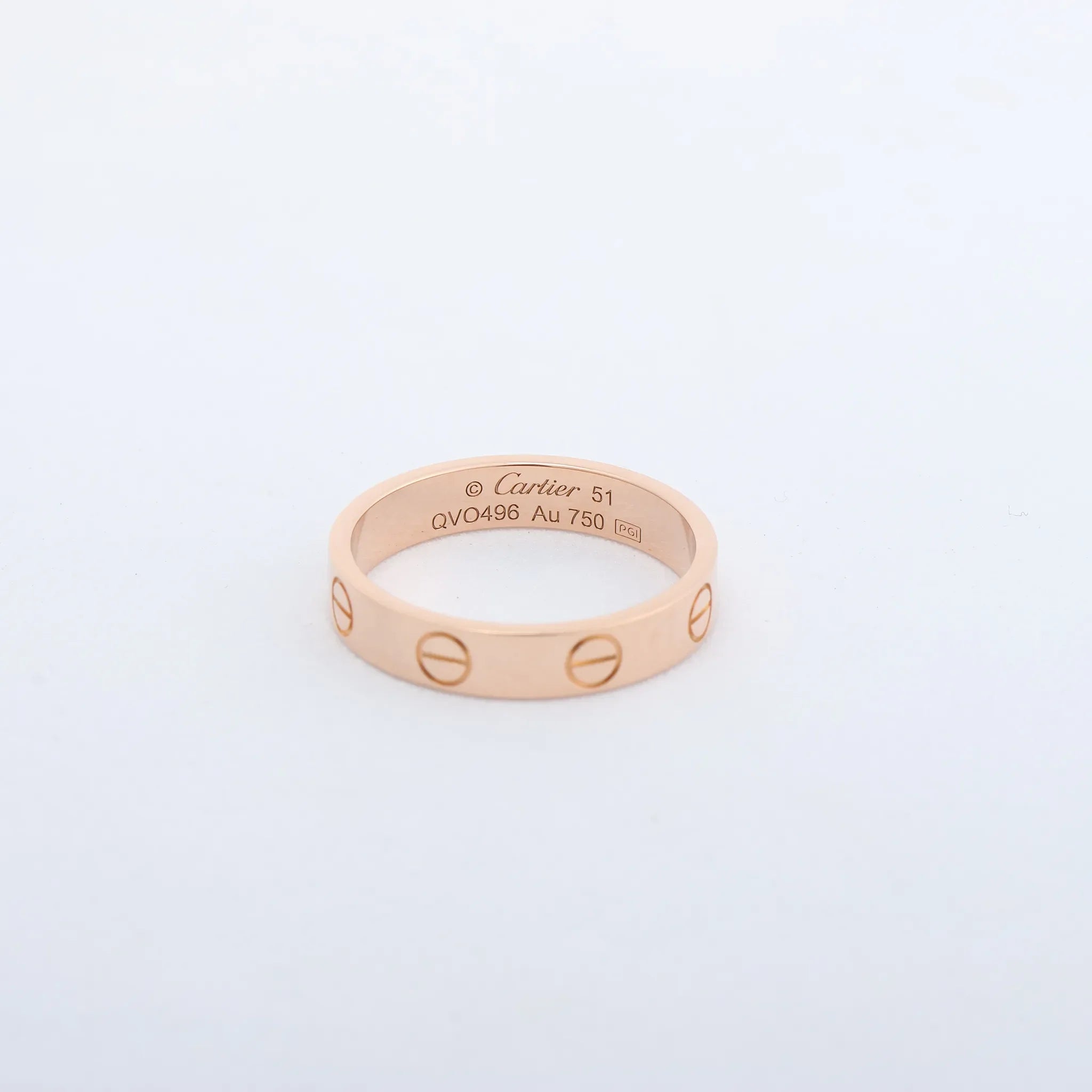 Cartier Mini Love Ring 750(PG) 3.2g 51 QVO496