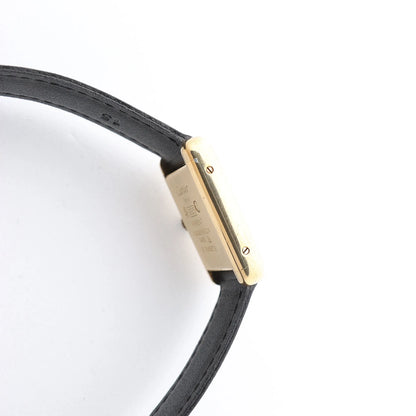 CARTIER Must Tank 3008378 925 External GP x Leather Stem-winder Burgundy Dial Watch