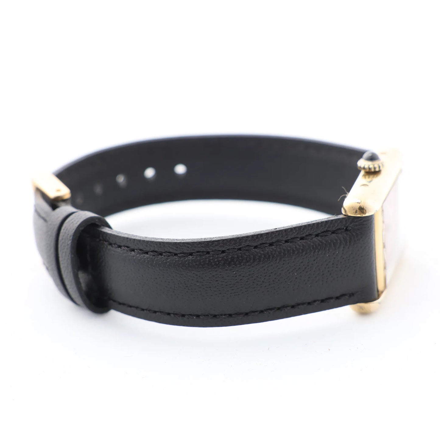 CARTIER Must Tank 3008378 925 External GP x Leather Stem-winder Burgundy Dial Watch