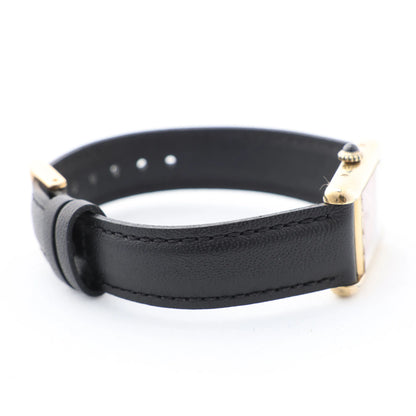 CARTIER Must Tank 3008378 925 External GP x Leather Stem-winder Burgundy Dial Watch