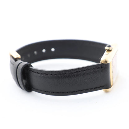 CARTIER Must Tank 3008378 925 External GP x Leather Stem-winder Burgundy Dial Watch