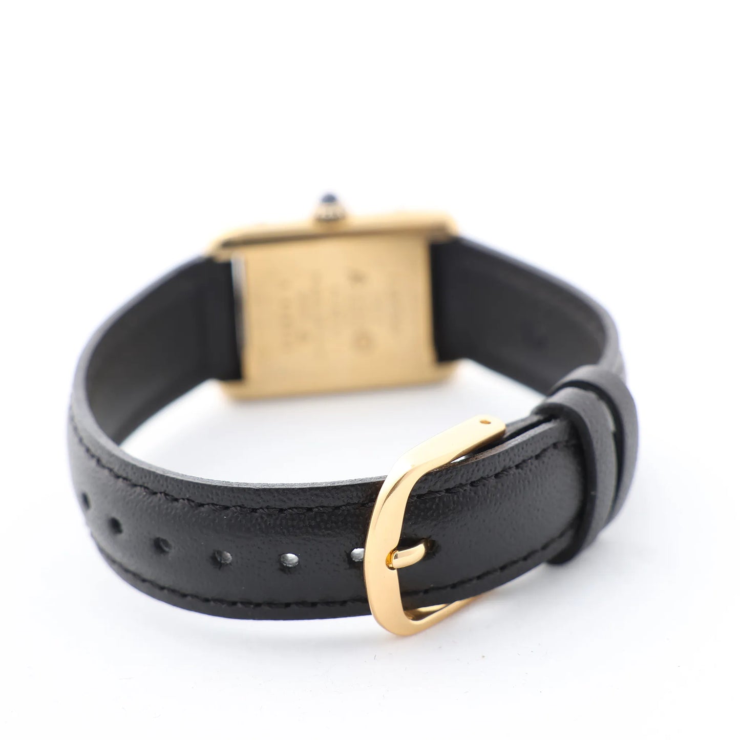 CARTIER Must Tank 3008378 925 External GP x Leather Stem-winder Burgundy Dial Watch