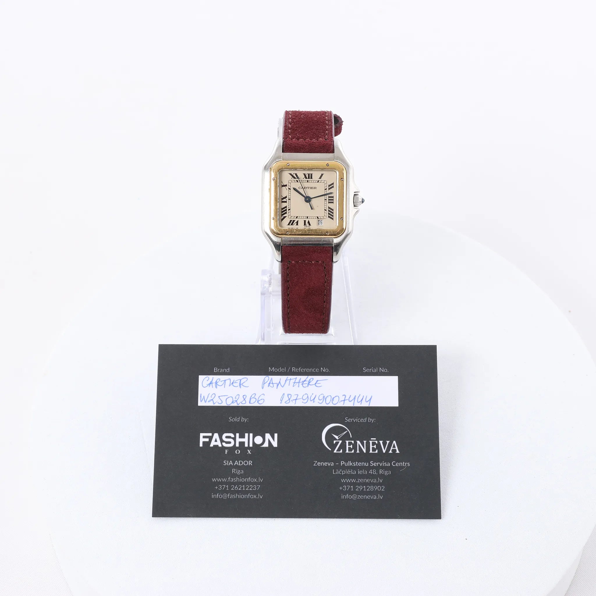 Cartier Panthère W25028B6 187949007444 SS×YG QZ Watch with Beige Dial