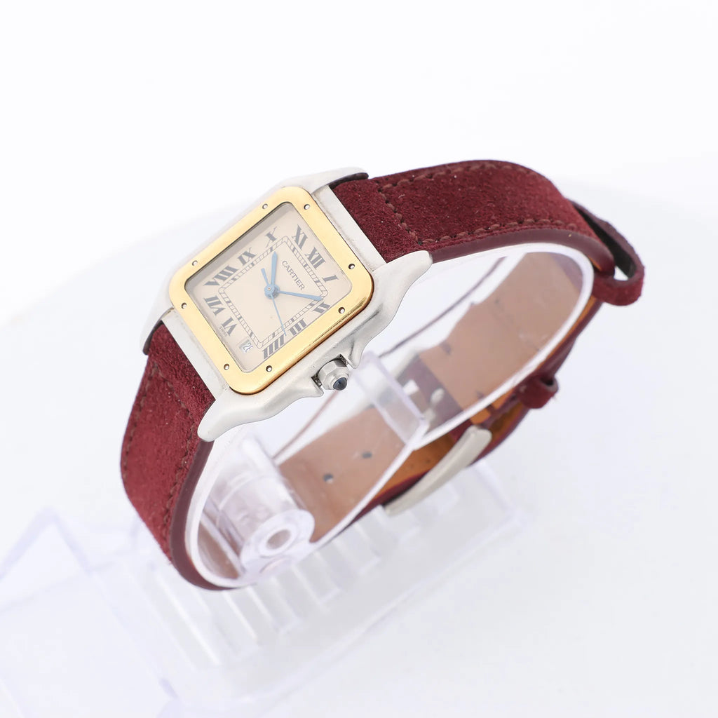 Cartier Panthère W25028B6 187949007444 SS×YG QZ Watch with Beige Dial