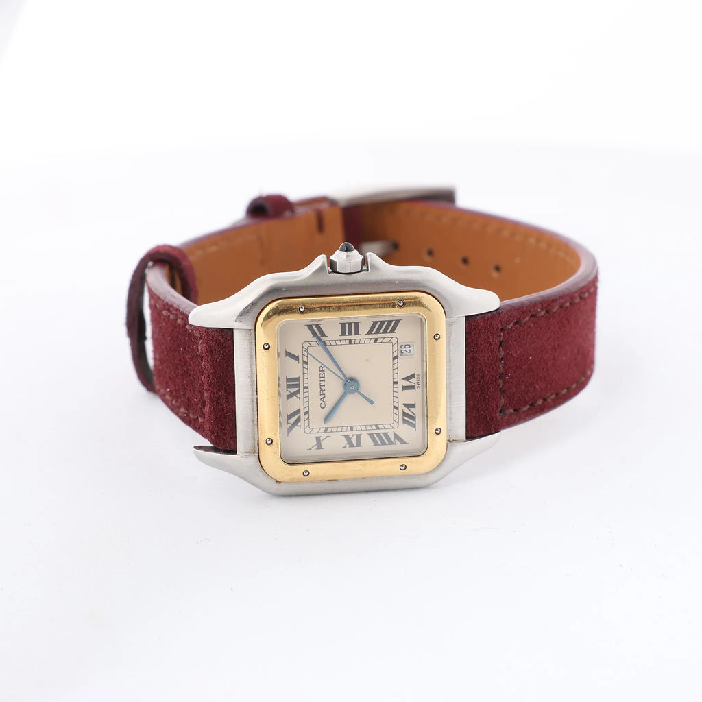 Cartier Panthère W25028B6 187949007444 SS×YG QZ Watch with Beige Dial