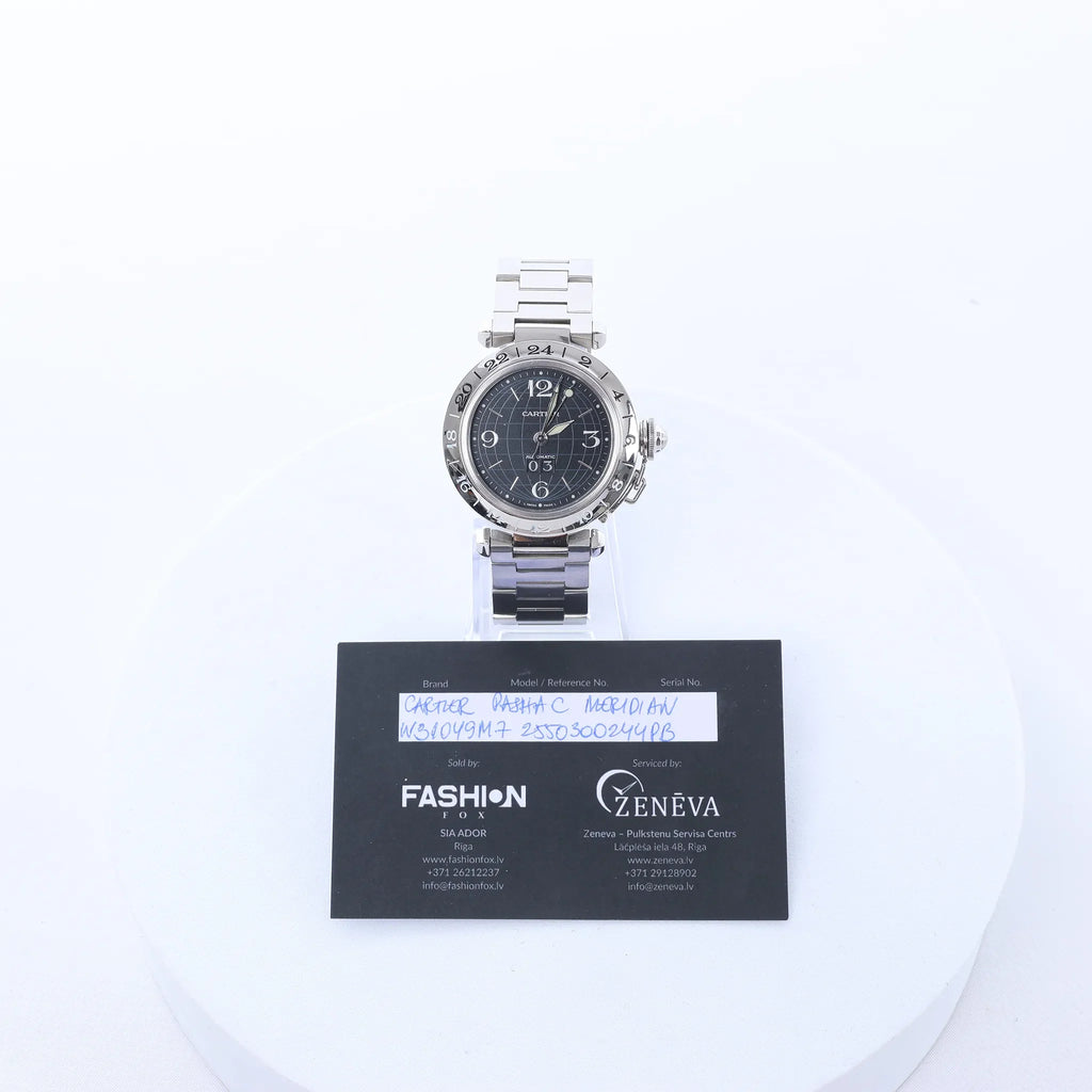 CARTIER Pasha C Meridian W31049M7 2550300244PB SS AT Watch with Black Dial