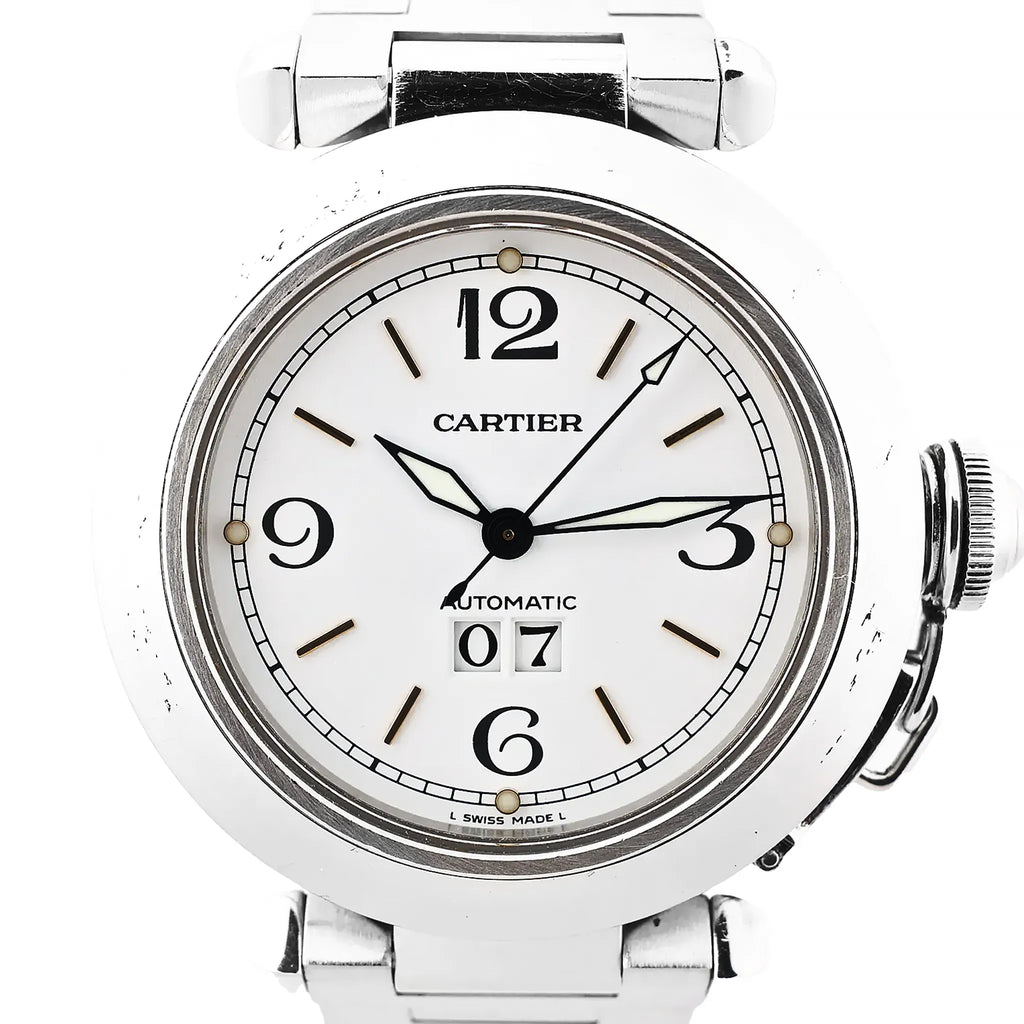 CARTIER Pasha W31044M7 2475117766PB SS AT White Dial Watch