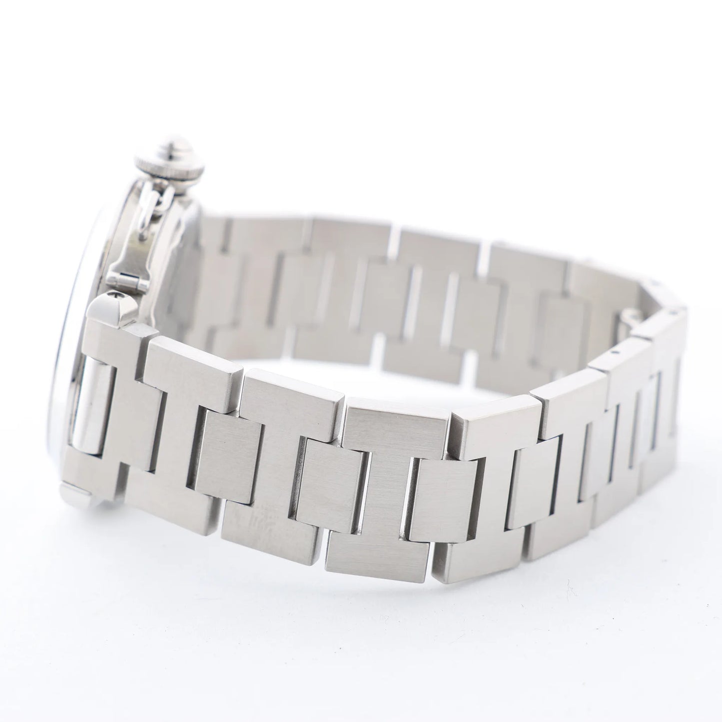 CARTIER Pasha W31044M7 2475117766PB SS AT Uhr mit weißem Zifferblatt