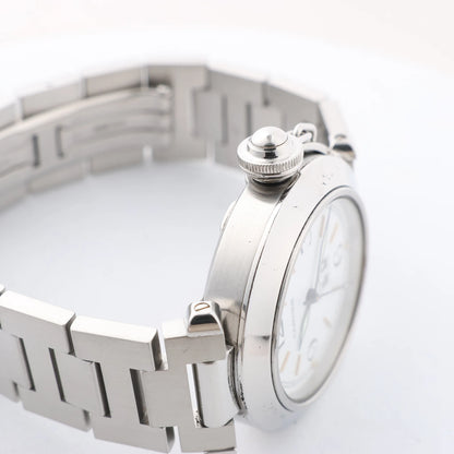 CARTIER Pasha W31044M7 2475117766PB SS AT Uhr mit weißem Zifferblatt