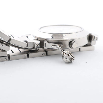 CARTIER Pasha W31044M7 2475117766PB SS AT Uhr mit weißem Zifferblatt