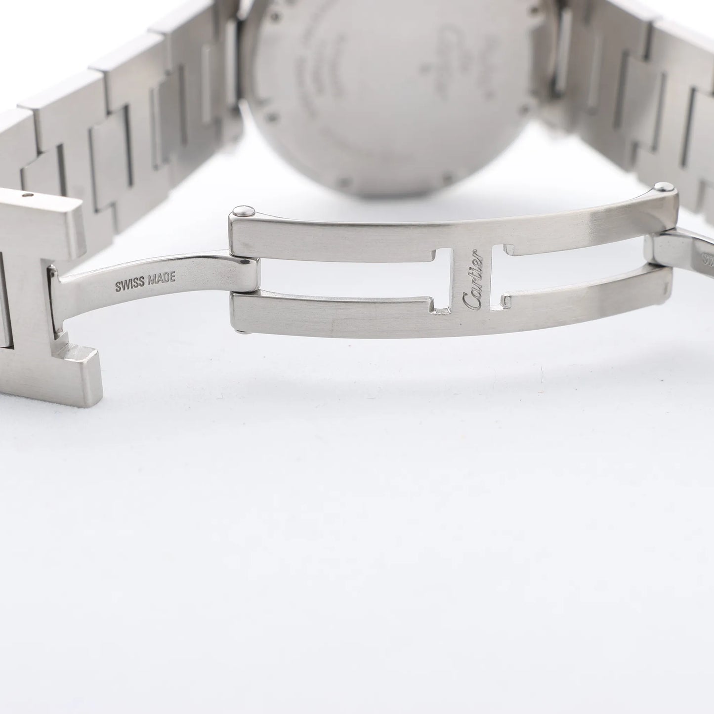 CARTIER Pasha W31044M7 2475117766PB SS AT Uhr mit weißem Zifferblatt