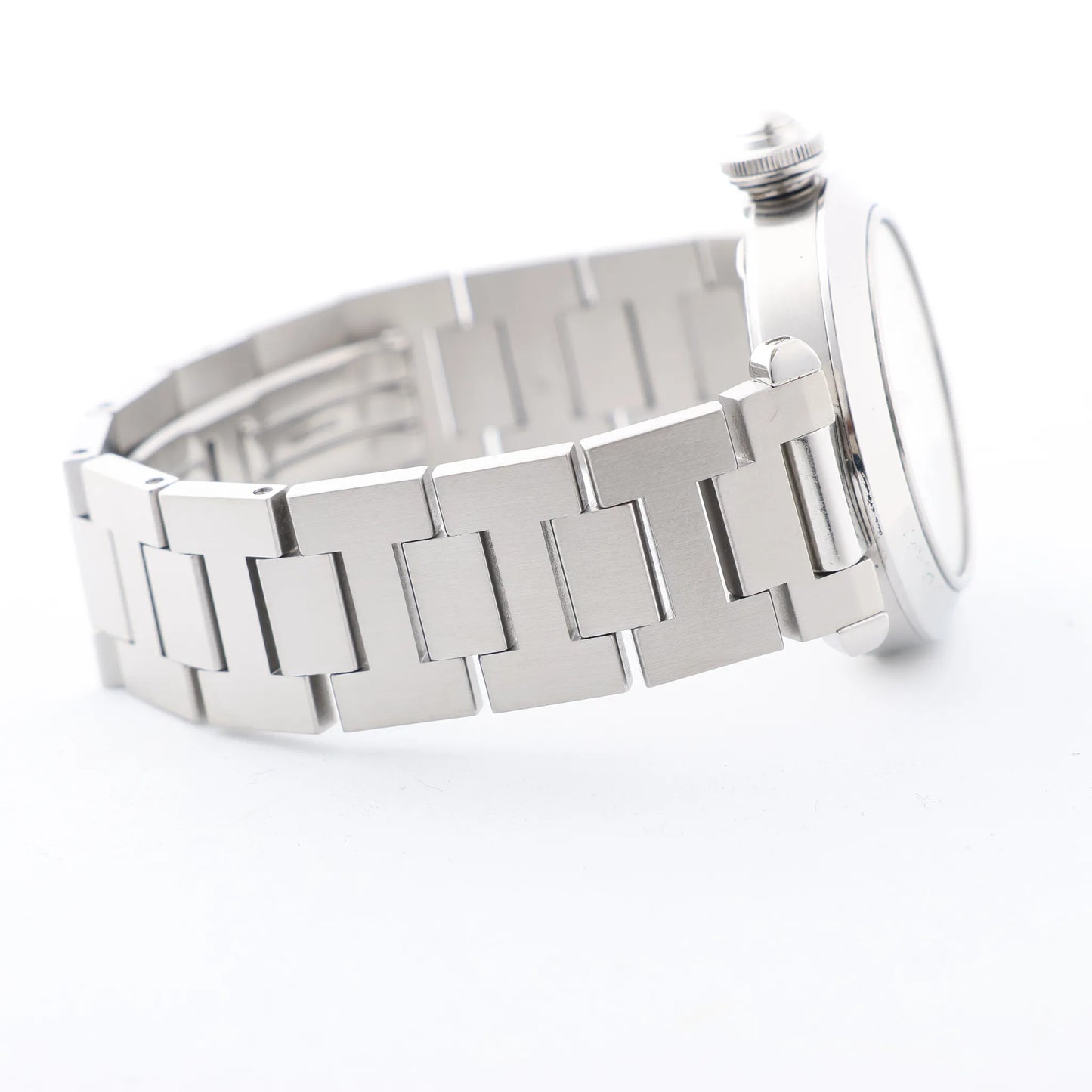 CARTIER Pasha W31044M7 2475117766PB SS AT Uhr mit weißem Zifferblatt