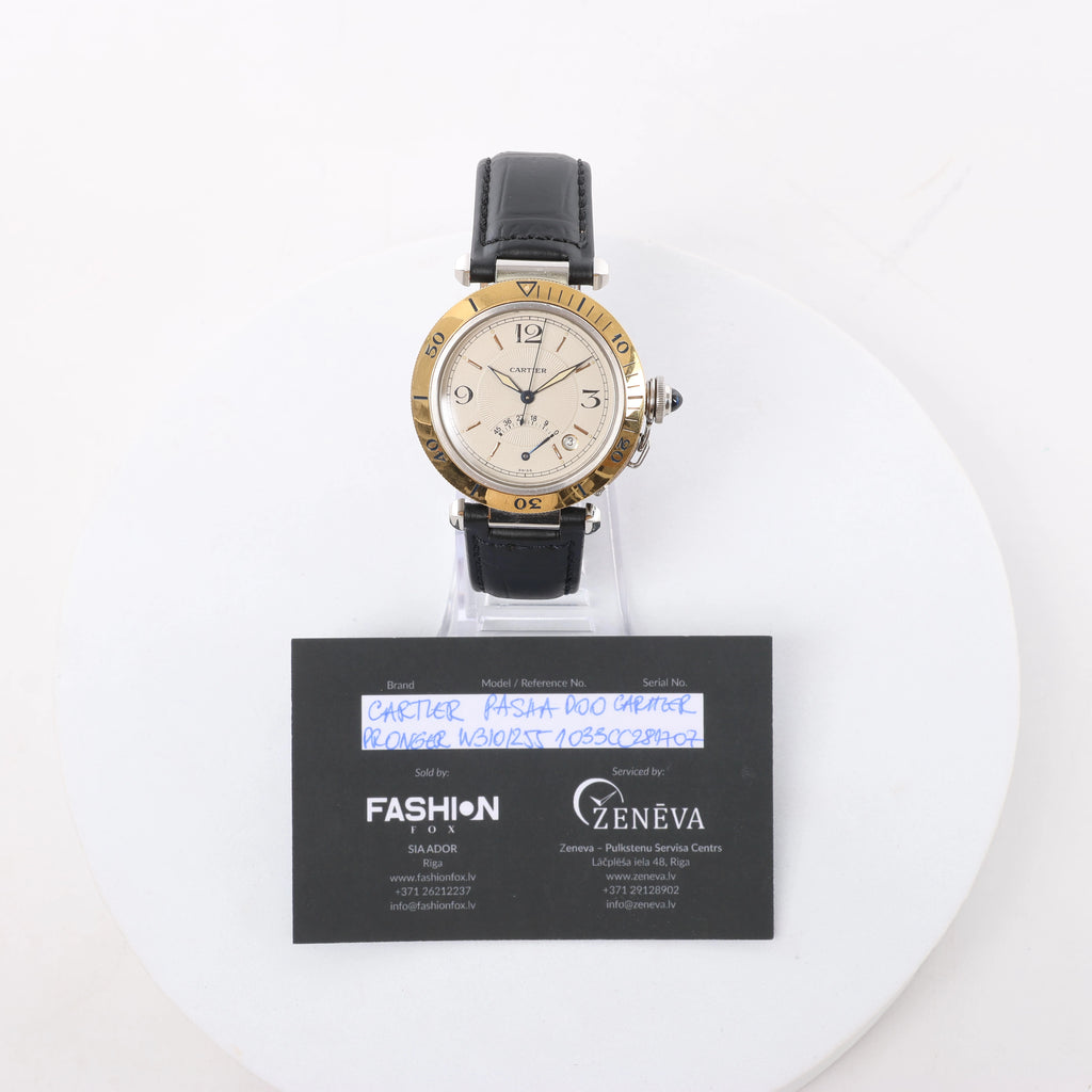 Cartier Pasha de Cartier Power Reserve W3101255 1033CC281707 SS×YG AT Watch with Beige Dial