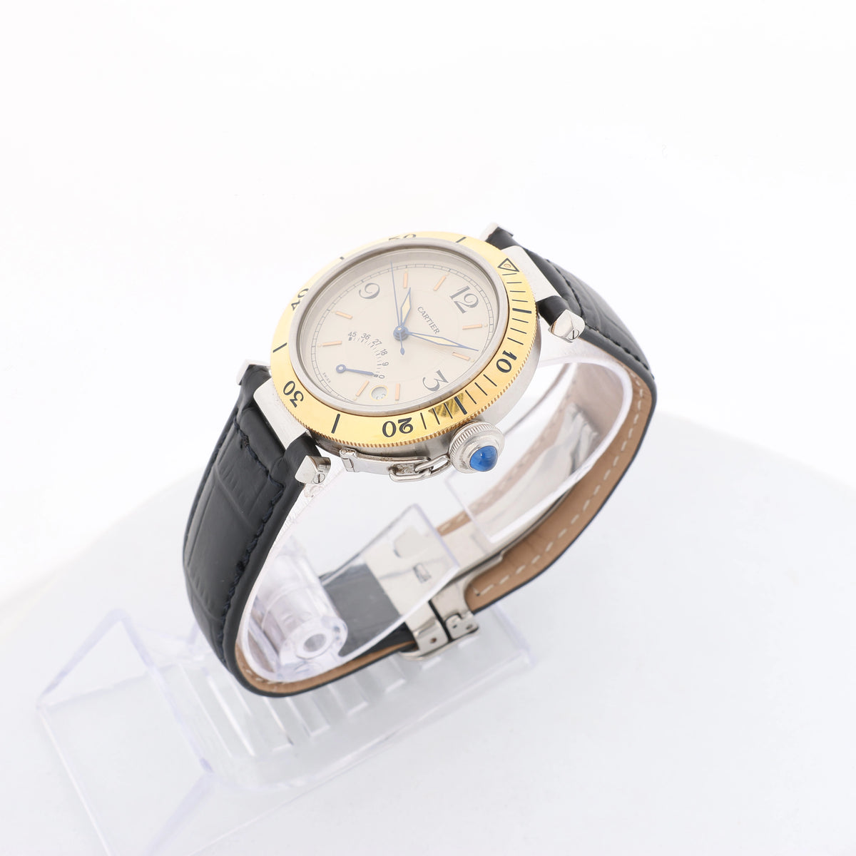 Cartier Pasha de Cartier Power Reserve W3101255 1033CC281707 SS×YG AT Watch with Beige Dial