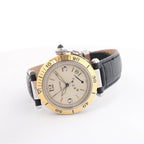 Cartier Pasha de Cartier Power Reserve W3101255 1033CC281707 SS×YG AT Watch with Beige Dial