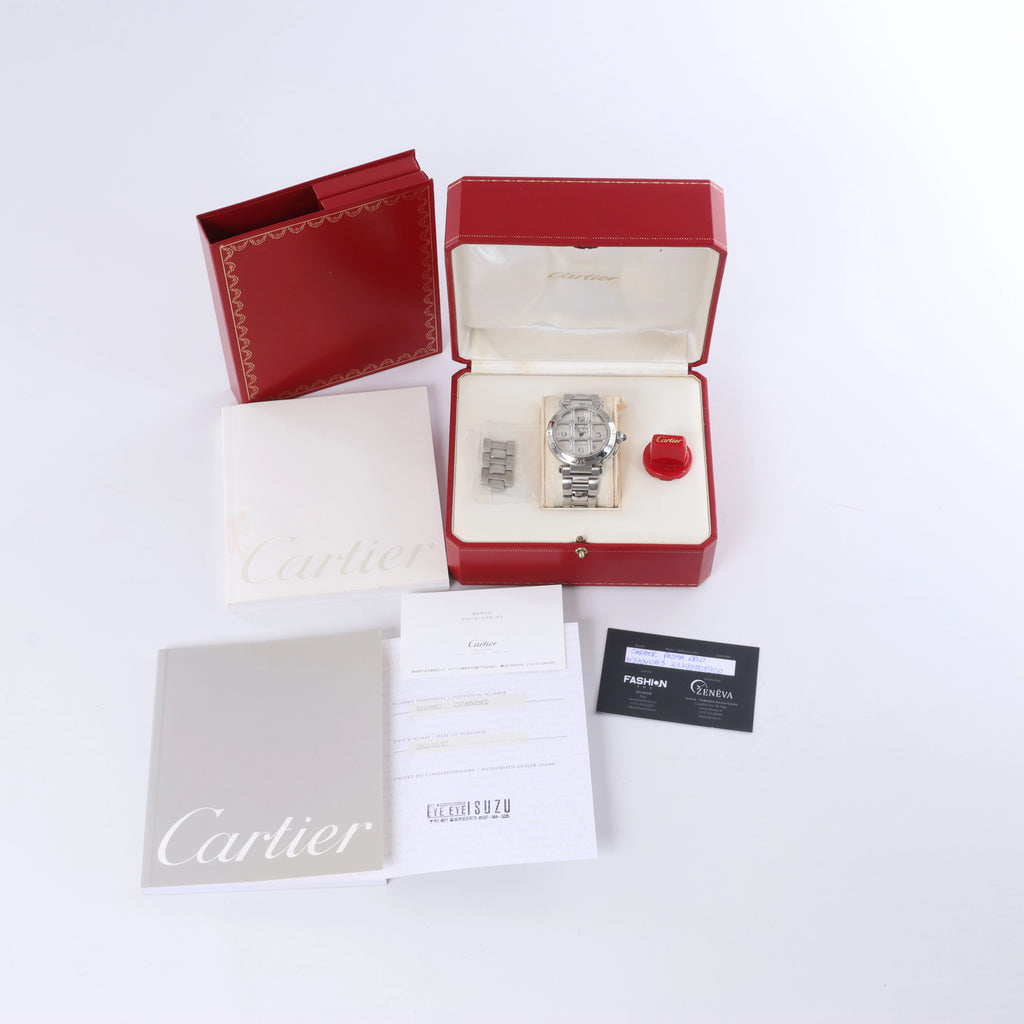 Reloj CARTIER Pasha C W31049M7 2550824719CD SS AT con esfera negra