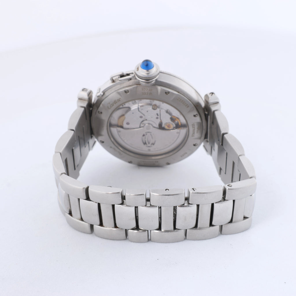 Reloj CARTIER Pasha C W31049M7 2550824719CD SS AT con esfera negra