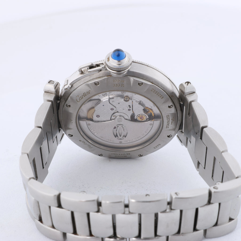 Reloj CARTIER Pasha C W31049M7 2550824719CD SS AT con esfera negra