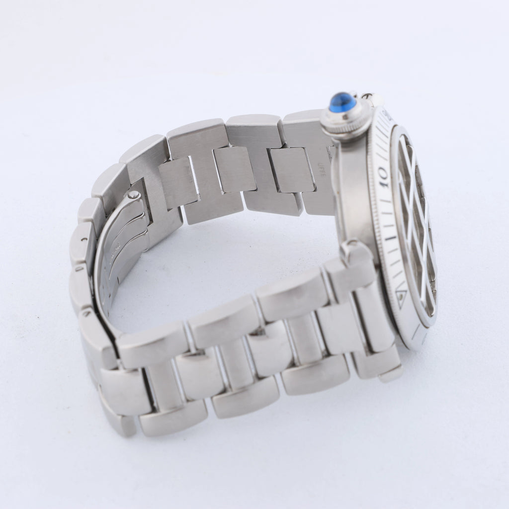Reloj CARTIER Pasha C W31049M7 2550824719CD SS AT con esfera negra