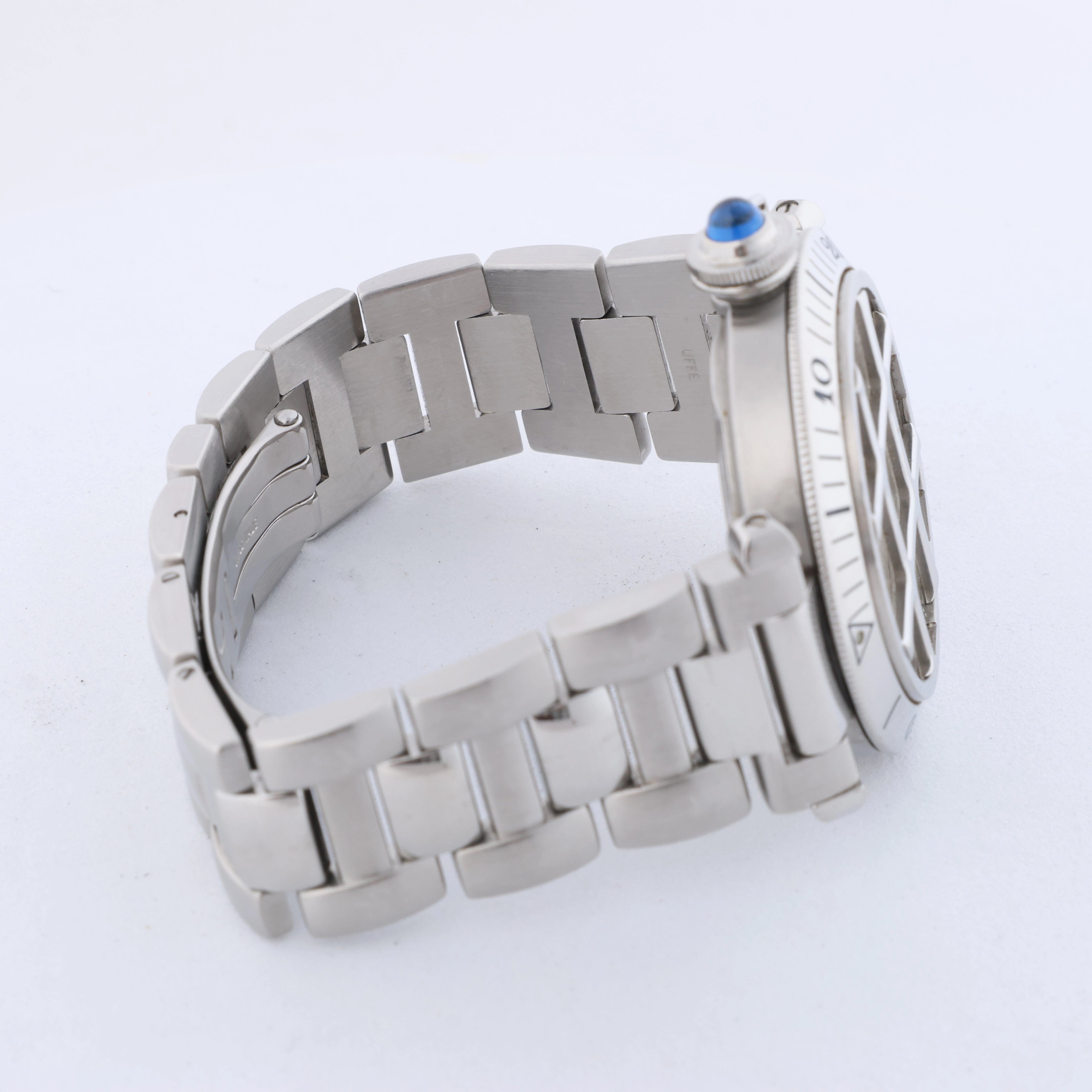 Reloj CARTIER Pasha C W31049M7 2550824719CD SS AT con esfera negra