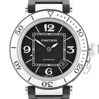 CARTIER Pasha Seatimer WW31077U2 2790520750MX SS x Rubber AT Watch with Black Dial