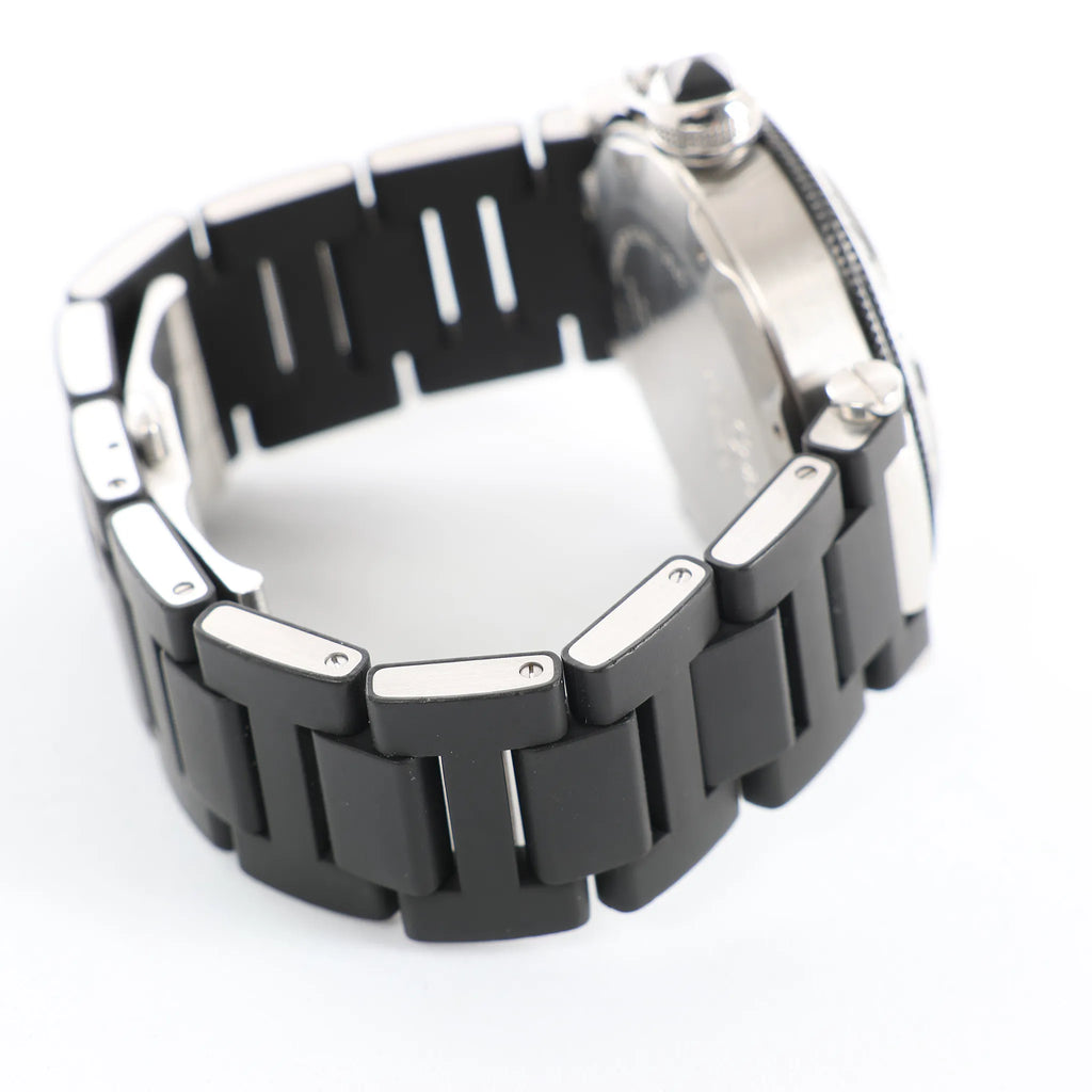 CARTIER Pasha Seatimer WW31077U2 2790520750MX SS x Rubber AT Watch with Black Dial