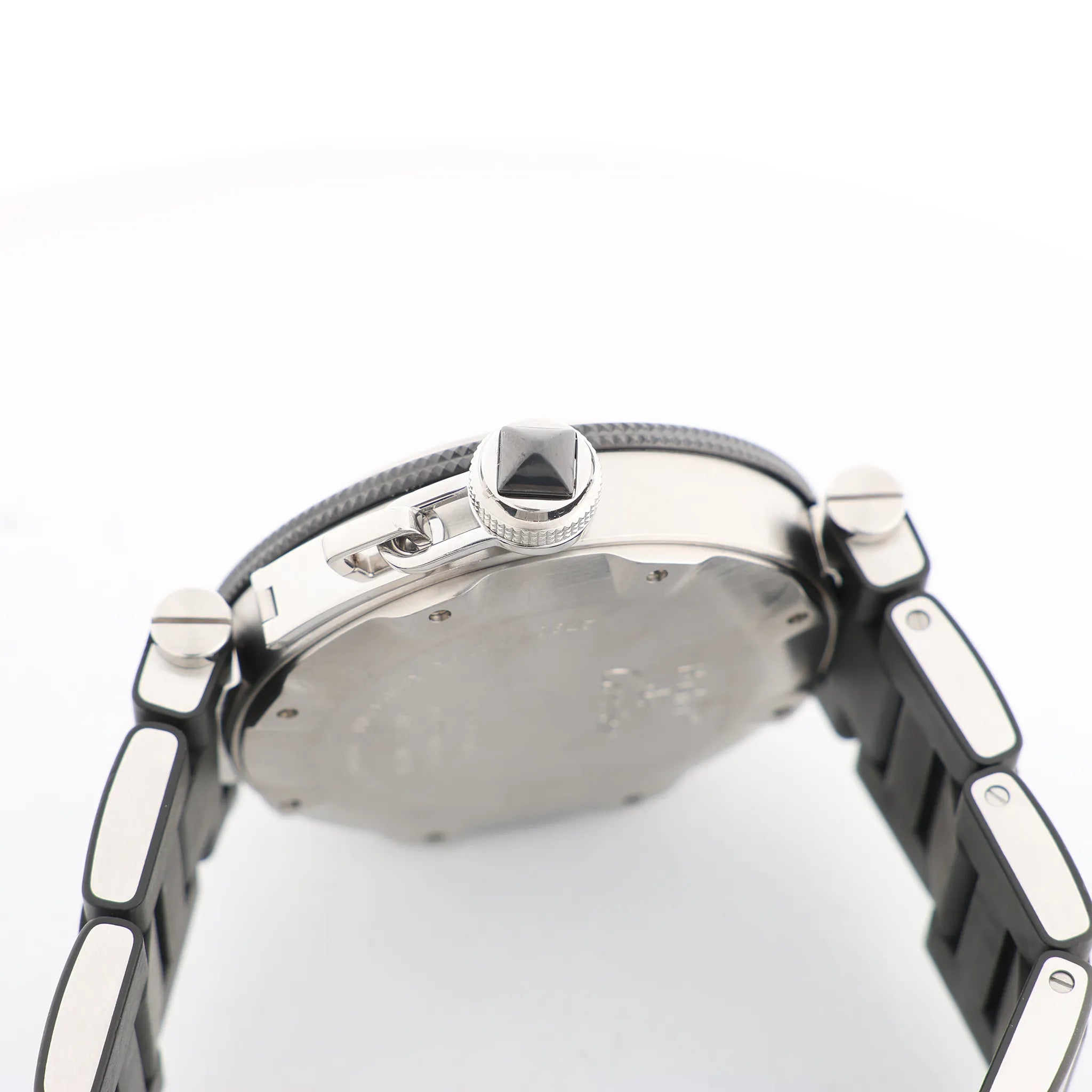 CARTIER Pasha Seatimer WW31077U2 2790520750MX SS x Rubber AT Watch with Black Dial