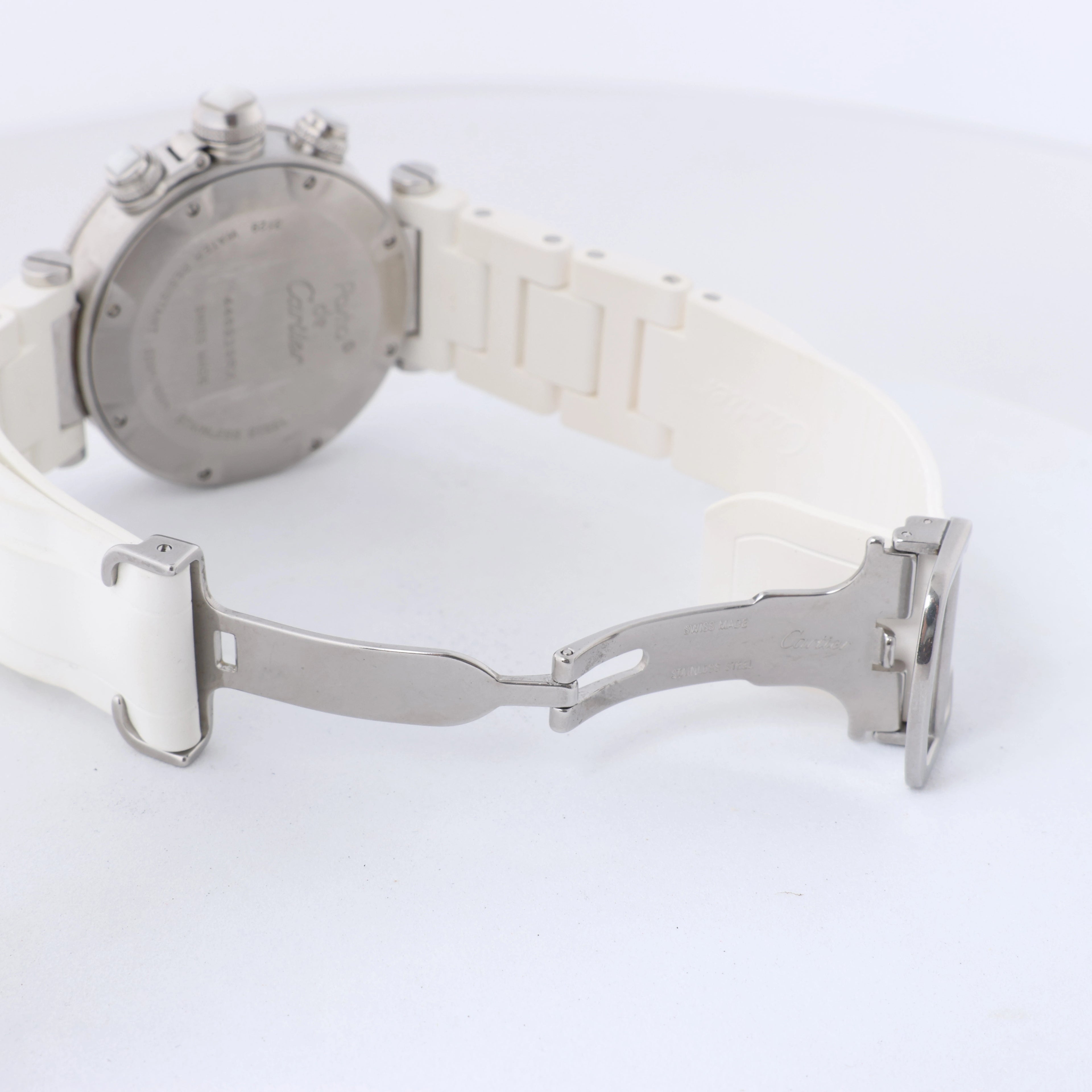 Reloj CARTIER Pasha C W31049M7 2550824719CD SS AT con esfera negra
