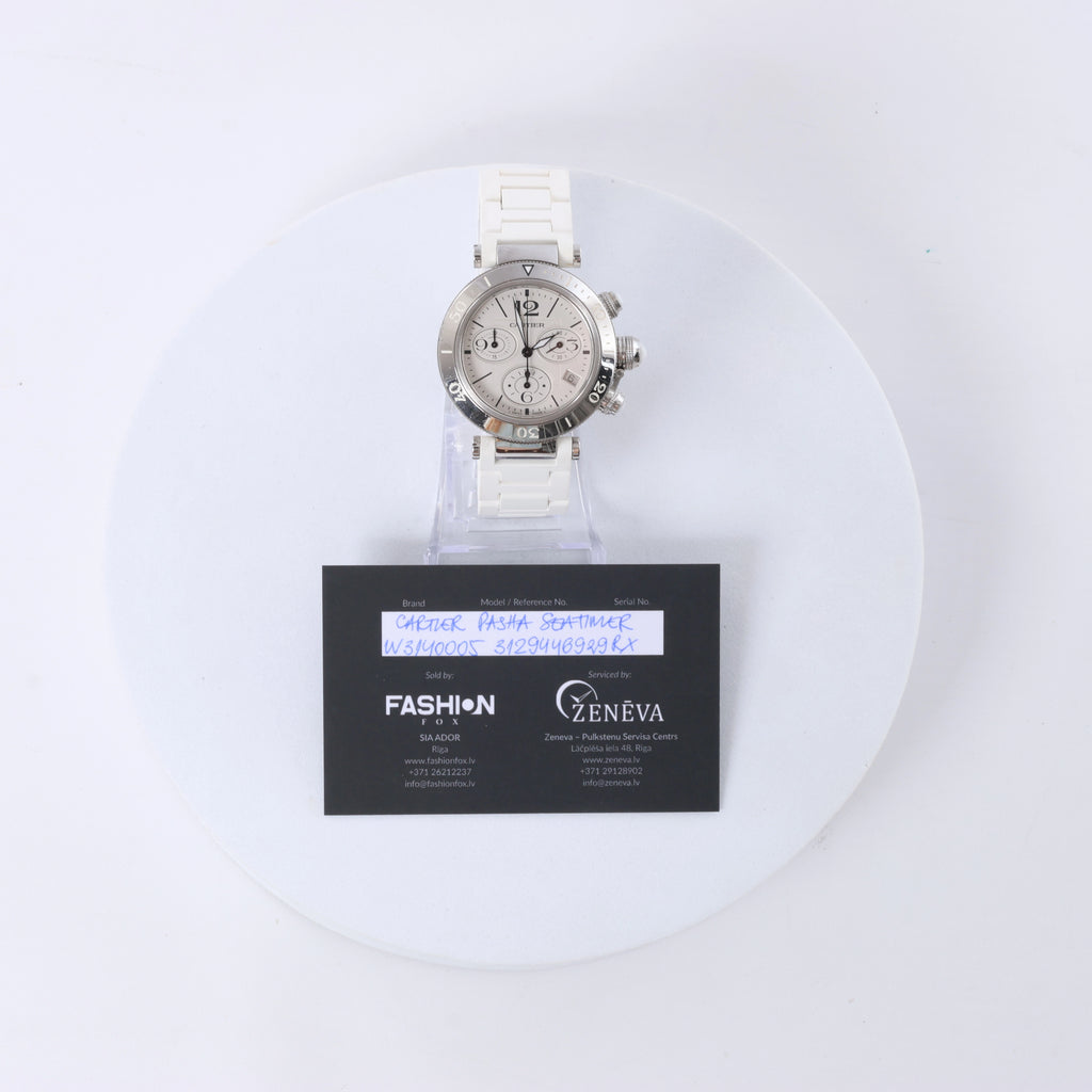 Reloj CARTIER Pasha C W31049M7 2550824719CD SS AT con esfera negra