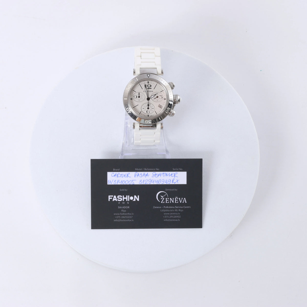Cartier Pasha Seatimer Quartz Wristwatch, ref. W3140005 With Silver Dial
