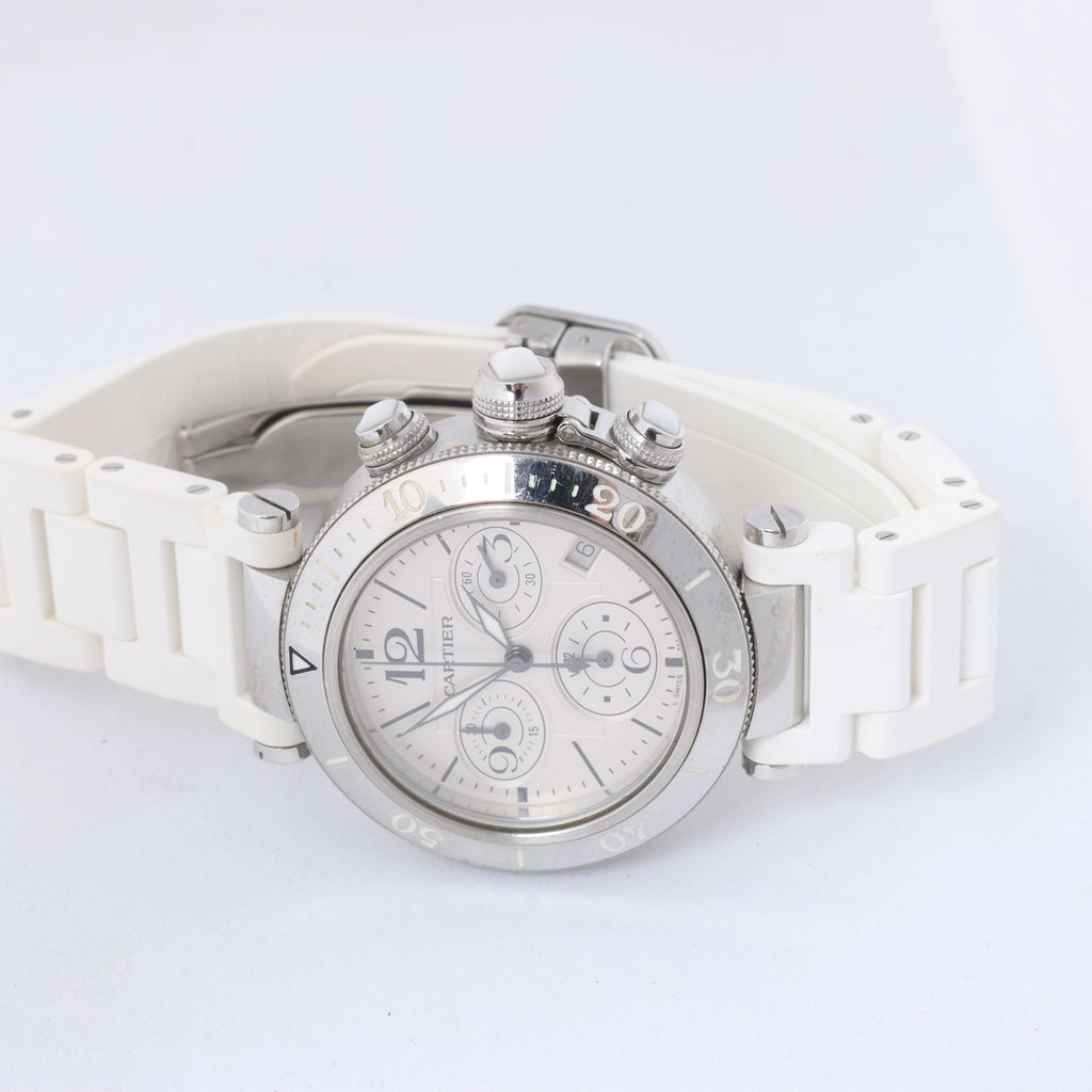 Reloj CARTIER Pasha C W31049M7 2550824719CD SS AT con esfera negra